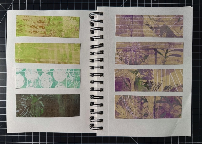 Gel Print Journal: Pages 6-7