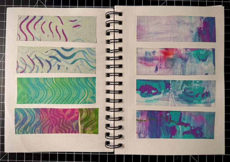 Gel Print Journal: Pages 8-9